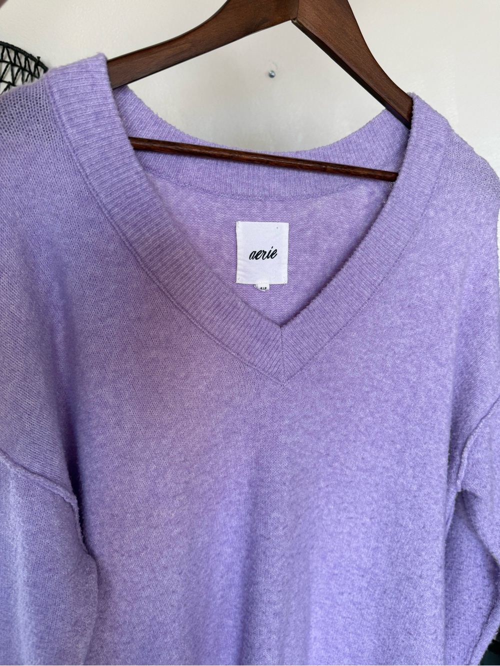 aerie Light Lavender V-Neck Sweater
